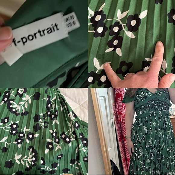 Self-Portrait Green Floral Off-Shoulder Dress, size US6/UK10, ASO Meghan Markle - Picture 13 of 16